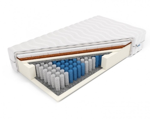 Materac pocket kokos lateks H2 H3 Porto Alegre 80x200x22 Margrita-Czarny