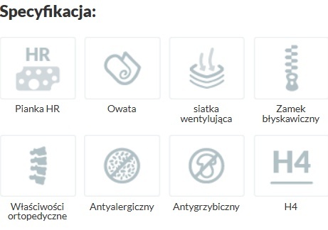 Materac wysokoelastyczny samomasujący IkarPlus 90x200x31 Dormia