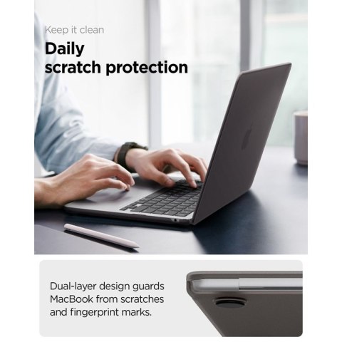 Spigen AirSkin - Obudowa MacBook Air 13,6" (M5/M4/M3/M2/2026-2022) (Frost Black)