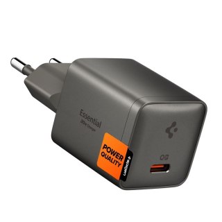 Spigen Essential EE301EU GaN - Ładowarka sieciowa USB-C PD PPS 30W (Gunmetal)