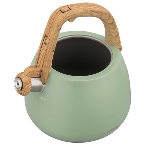 CZAJNIK STALOWY Z GWIZDKIEM 2,5L KLAUSBERG KB-9039 PISTACJOWY