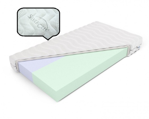 Materac wysokoelastyczny H1 H2 Kaja i Tezeusz Plus 200x200x19 SilverActive