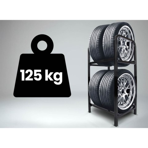 Regał stojak na opony koła metalowy półka na 4 opon Humberg HM-388