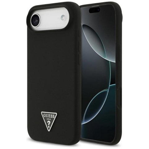Guess Silicone Triangle Logo MagSafe - Etui iPhone Air (czarny)