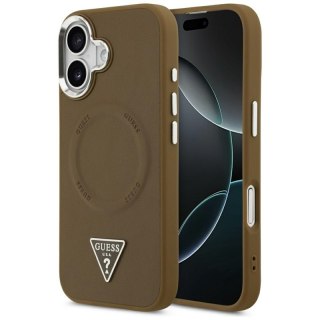 Guess Triangle Logo MagSafe - Etui iPhone 17 (brązowy)