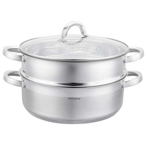 PŁASKI GARNEK NA PARĘ KLAUSBERG 3 ELEM. 28cm KB-9074