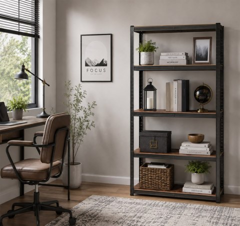 Regał magazynowy 5 poziomów loftowy 180x90x40 nośność 875 kg