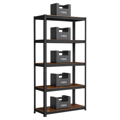 Regał magazynowy 5 poziomów loftowy 180x90x40 nośność 875 kg