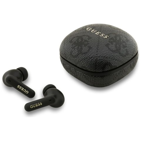 Guess 4G Classic Metal Logo - Słuchawki Bluetooth TWS ENC + etui ładujące (czarny)