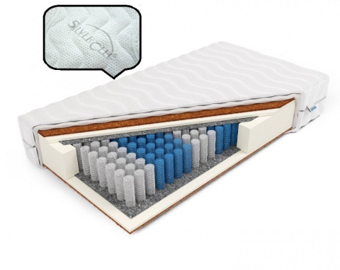GRUBY Materac pocket kokos obustronny H3 Tytan Plus 160x200x29 SilverActive