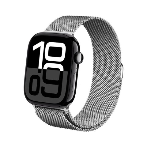 Crong Milano Steel - Pasek ze stali nierdzewnej do Apple Watch 38/40/41/42 mm (srebrny)