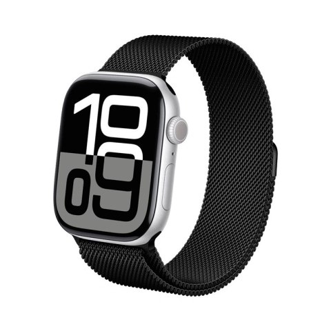 Crong Milano Steel - Pasek ze stali nierdzewnej do Apple Watch 44/45/46/49 mm (czarny)