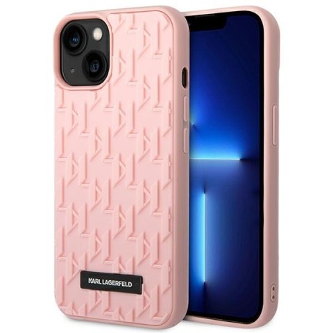 Karl Lagerfeld Monogram 3D Pattern - Etui iPhone 14 Plus (różowy)