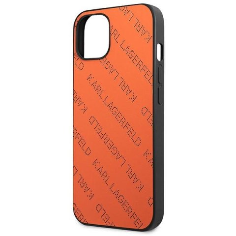 Karl Lagerfeld Perforated Allover - Etui iPhone 13 Mini (pomarańczowy)