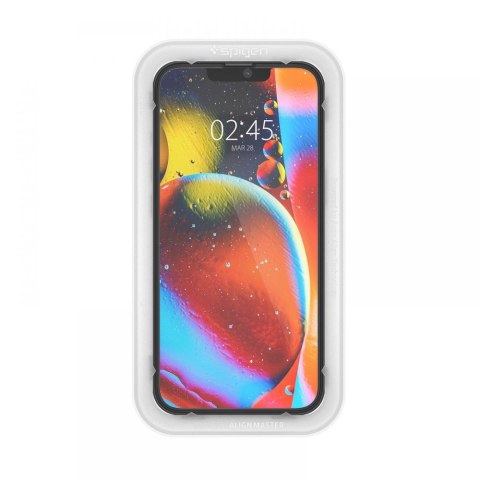Spigen Alm Glass FC 2-Pack - Szkło hartowane do iPhone 17e / 16e / 14 / 13 / 13 Pro 2 szt (Czarna ramka)