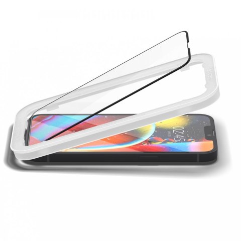 Spigen Alm Glass FC 2-Pack - Szkło hartowane do iPhone 17e / 16e / 14 / 13 / 13 Pro 2 szt (Czarna ramka)
