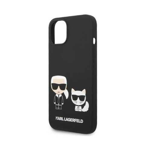 Karl Lagerfeld Liquid Silicone Karl & Choupette MagSafe - Etui iPhone 14 Plus (czarny)