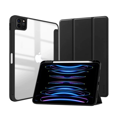 Crong PrimeFolio - Etui iPad Air 11" (2026 - 2024) / iPad Air 10.9" (5-4 gen.) / iPad Pro 11" (2022-2021) (czarny/przezroczysty)