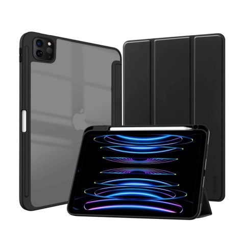 Crong PrimeFolio - Etui iPad Air 11" (2026 - 2024) / iPad Air 10.9" (5-4 gen.) / iPad Pro 11" (2022-2021) (czarny/przezroczysty)