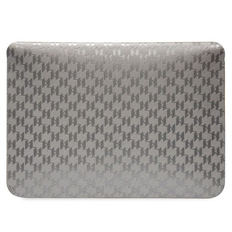 Karl Lagerfeld NFT Saffiano Monogram Ikonik Choupette Sleeve - Etui na notebook 14" (Srebrny)