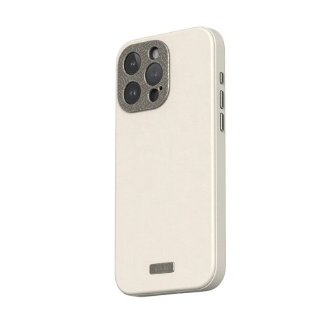 Moshi Napa MagSafe - Skórzane etui iPhone 15 Pro (Eggnog White)