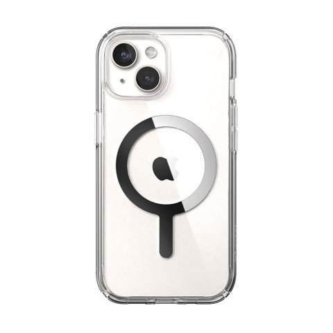 Speck Presidio Perfect-Clear MagSafe - Etui iPhone 17e / 16e / 15 / 14 / 13 (Clear / Chrome Finish / Serene Silver)