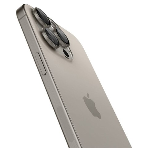 Spigen Optik Pro GLAS.TR EZ Fit Camera Protector 2-Pack - Szkło ochronne na obiektyw do iPhone 17 Pro / 17 Pro Max / iPhone 15 P