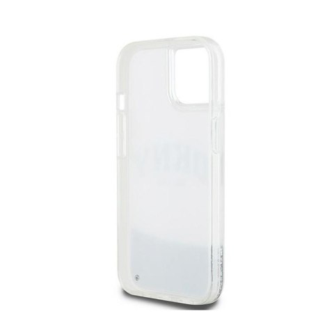 DKNY Liquid Glitter Big Logo - Etui iPhone 15 / 14 / 13 (biały)