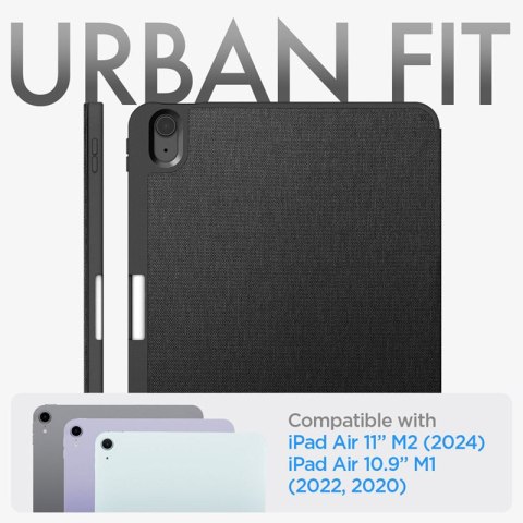 Spigen Urban Fit - Etui do iPad Air 11" M3 (2025) / M2 (2024) / iPad Air 10.9" (5-4 gen.) (2022-2020) (Black)
