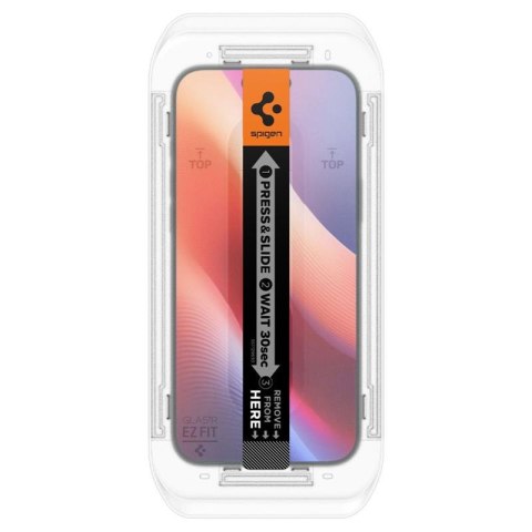 Spigen GLAS.TR EZ FIT Privacy 2-Pack - Szkło hartowane z filtrem prywatyzującym do iPhone 16 Pro / 17 / 17 Pro 2 szt