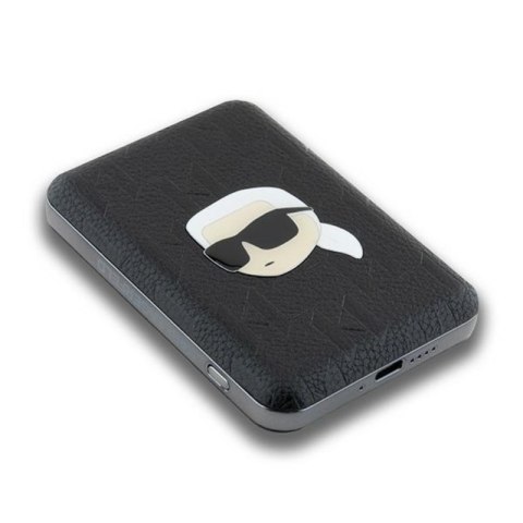Karl Lagerfeld Karl Head Pin MagSafe - Power Bank indukcyjny 5000 mAh 15W (czarny)