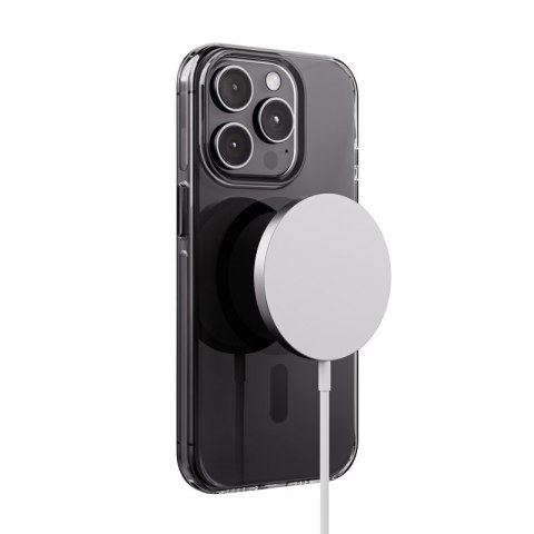 Crong Clear MAG Pro - Etui iPhone 15 Pro MagSafe (czarny)