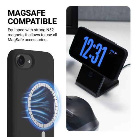 Crong Color Cover Magnetic - Etui iPhone 17e / 16e MagSafe (kamienny beż)
