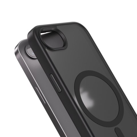Crong Hybrid Frost MAG Cover - Etui iPhone 17e / 16e MagSafe (czarny)