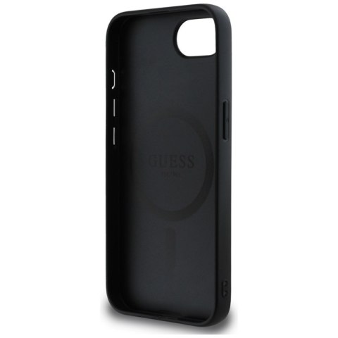 Guess 4G Ring Classic Logo MagSafe - Etui do iPhone 16e (czarny)
