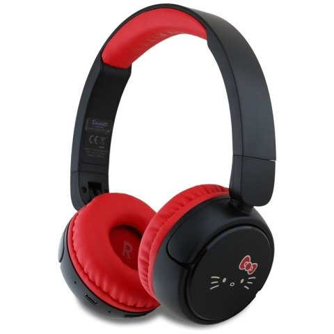 Hello Kitty Face Logo - Bezprzewodowe słuchawki nauszne Bluetooth V5.3 (czerwony)
