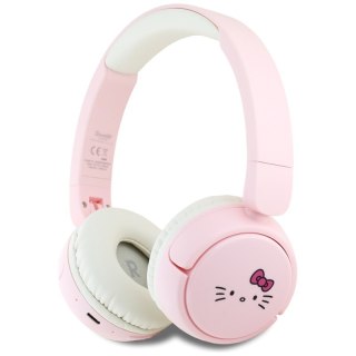 Hello Kitty Face Logo - Bezprzewodowe słuchawki nauszne Bluetooth V5.3 (różowy)