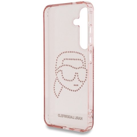 Karl Lagerfeld Rhinestones Karl Head Logo - Etui Samsung Galaxy S25 (różowy)