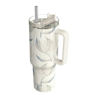 Quokka Stream - Kubek termiczny ze stali nierdzewnej 1200 ml ze słomką (Cotton)