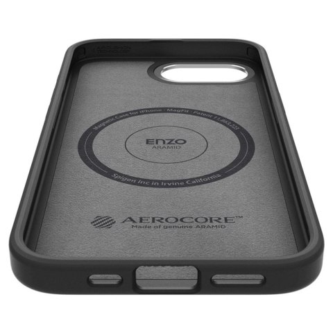 Spigen Enzo Aramid Mag MagSafe - Etui do iPhone 17e / 16e (Czarny)