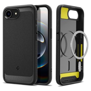 Spigen Rugged Armor Mag MagSafe - Etui do iPhone 17e / 16e (Matte Black)