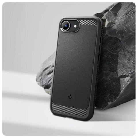 Spigen Rugged Armor Mag MagSafe - Etui do iPhone 17e / 16e (Matte Black)