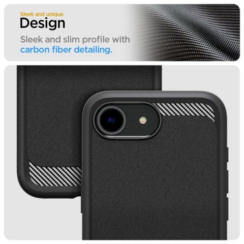 Spigen Rugged Armor Mag MagSafe - Etui do iPhone 17e / 16e (Matte Black)