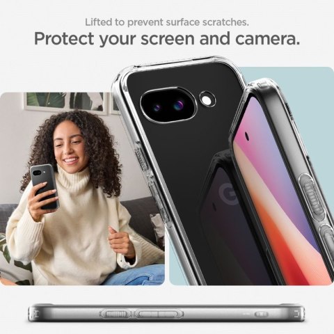 Spigen Ultra Hybrid - Etui do Google Pixel 9a (Crystal Clear)