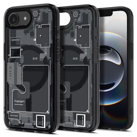 Spigen Ultra Hybrid Mag MagSafe - Etui do iPhone 17e / 16e (Zero One Black)