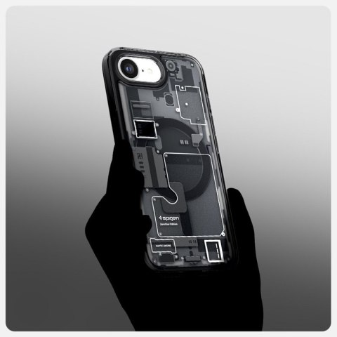Spigen Ultra Hybrid Mag MagSafe - Etui do iPhone 17e / 16e (Zero One Black)