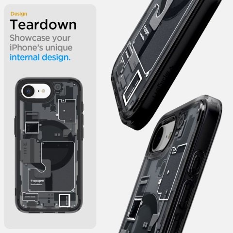 Spigen Ultra Hybrid Mag MagSafe - Etui do iPhone 17e / 16e (Zero One Black)