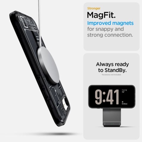 Spigen Ultra Hybrid Mag MagSafe - Etui do iPhone 17e / 16e (Zero One Black)