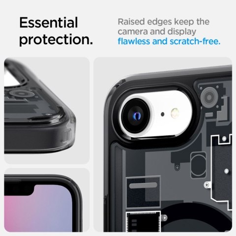 Spigen Ultra Hybrid Mag MagSafe - Etui do iPhone 17e / 16e (Zero One Black)
