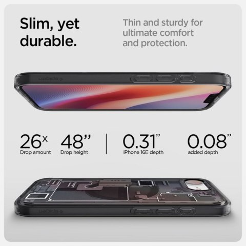 Spigen Ultra Hybrid Mag MagSafe - Etui do iPhone 17e / 16e (Zero One Black)